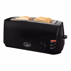 Quest 35069 4-Slice Toaster with Extra Wide Slots / 1400W, Black