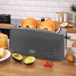 Quest 35089 4-Slice Toaster with Extra Wide Slots / 1400W, Grey
