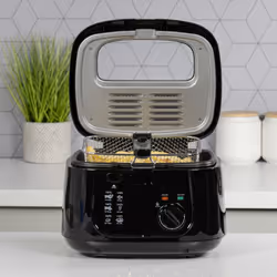 Quest 35239 2.5L Deep Fryer / Removable Lid & Adjustable Temperature, Black