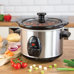 Quest 35260 1.5 Litre Stainless Steel Slow Cooker / 3 Heat Settings