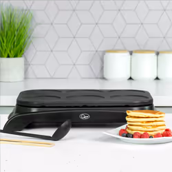 Quest 35319 Mini Pancake Maker and Grill / 6 Non-Stick Moulds, Easy Use