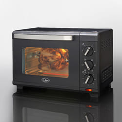 Quest 35389 20 Litre Mini Oven / 6-in-1 Design - Roast, Bake, Grill, Toast, Rotisserie & More / 60 Minute Timer / Adjustable Dial Controls