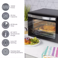 Quest 35399 20L Rotisserie Mini Oven / Cooking Accessories Included