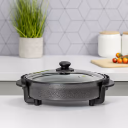 Quest 35410 30cm Multi-Function Aluminium Electric Cooker Pan with Lid
