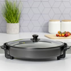 Quest 35500 40cm Multi-Function Aluminium Electric Cooker Pan with Lid