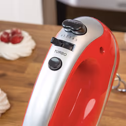 Quest 35820 Electric Hand Mixer / Complete With Chrome Beaters, Dough Hooks & Balloon Whisk