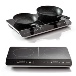 Quest 35840 Digital Double Induction Hob/Hot Plate, Heat & Timer Control