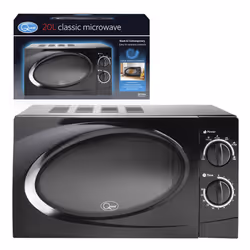 Quest Classic Dial Microwave Oven 6 Power Level Kitchen Appliance 700w Black