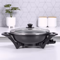 Quest 35870 Electric Non-Stick Wok with Lid / Rapid Heating, 1500W