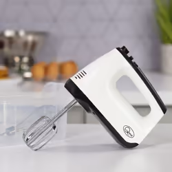 Quest Hand Mixers with Storage Case / Handheld Electric Whisk / With Flat Beaters, Dough Hooks & Whisk / 6 Speed Control / On ...