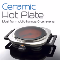 Quest 36249 Single Ceramic Hot Plate / Adjustable Temperature Control