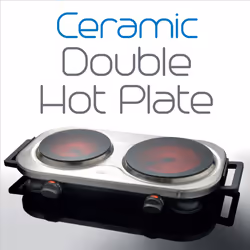 Quest 37259 Double Ceramic Hotplate / Adjustable Temperature Control