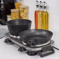 Quest 37259 Double Ceramic Hotplate / Adjustable Temperature Control