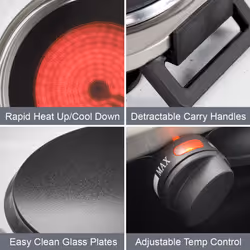 Quest 37259 Double Ceramic Hotplate / Adjustable Temperature Control