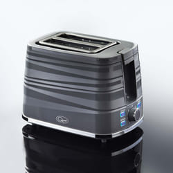 Quest Harmony 2 Slice Toasters / 7 Browning Levels / Sleek Modern Design / Defrost & Reheat Settings / Electronic Timer Control / Removable Cru - Grey