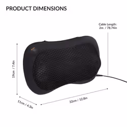 Bauer Professional 38329 Shiatsu Massage Pillow / 4 Nodes, 3 Programs