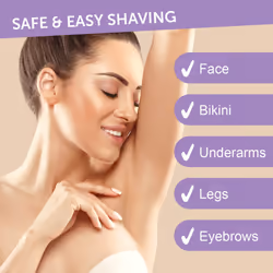 Bauer Professional 38730 Soft and Smooth Lady Shaver / Battery Operated / Wet and Dry Shave / Stainless Steel Blades