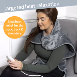 Bauer Heated Shoulder, Back & Neck Warmer Pad / Heat Therapy for Muscle Pain Relief