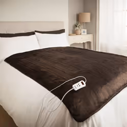 Bauer 39040 Luxury Soft Touch Heated Throw Blanket (Brown, Double Size)