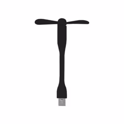 Laptop Mini USB Fan Black or White Portable Cooling Lightweight PC MAC Cooler - Black USB Fan