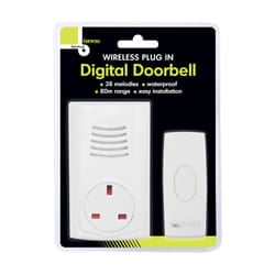 Benross 41010 Plug-In Wireless Doorbell / 80m Signal Range / White