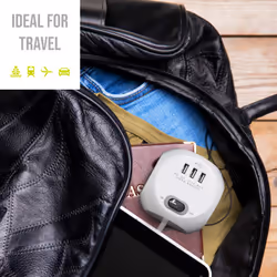 Benross 41079 3-Way Cube Extension Lead / 3 USB Ports Included