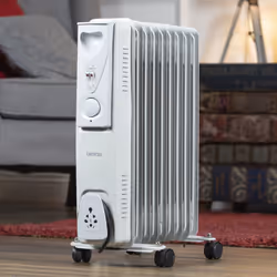 Benross 41960 Portable 9 Fin Oil Filled Radiator / Adjustable Thermostat / Automatic Overheat Protection / Cool Touch Carry H ...