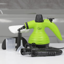 Quest 41980 250ml Green Hand Held Steam Cleaner with 9 Cleaning Accessories