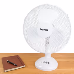 Benross 43920 12-Inch Standing Desk Fan / Easy Push Control Buttons