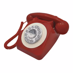 Benross 44510 Classic Retro Home Telephone / Vintage Phone - Red