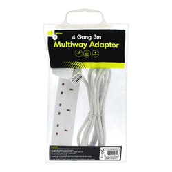 Benross 4-Way Extension Leads / 13 Amps - 3 Metres