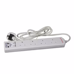 Benross 45629 Surge Protected 4 Way Extension Lead | 2 USB Ports | 2 Metre Cable | 13A