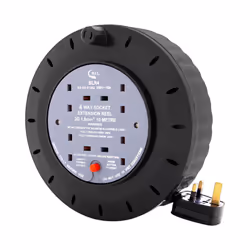 Benross 4-Way Extension Cable Reels / 10m or 15m Cable Options / UK Plug Sockets - 10 Metres