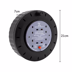 Benross 4-Way Extension Cable Reels / 10m or 15m Cable Options / UK Plug Sockets - 10 Metres