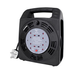 Benross 4-Way Extension Cable Reels / 10m or 15m Cable Options / UK Plug Sockets - 15 Metres