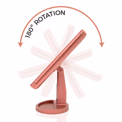 Bauer Professional Foldable LED Mirrors - Rose Gold