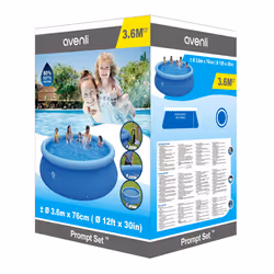 Avenli 83289 12FT Round Inflatable Prompt Set Pool / Easy Inflate