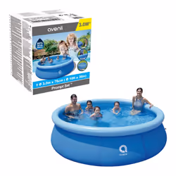 Avenli 84880 10ft Diameter XL Inflatable Family Pool / Easy Setup & Drain
