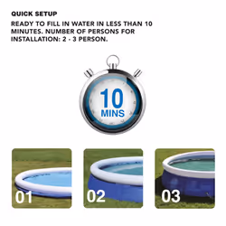 Avenli 84880 10ft Diameter XL Inflatable Family Pool / Easy Setup & Drain