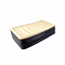 Benross High Raised Double Flocked Inflatable Airbed Black 196 x 145 x 47cm