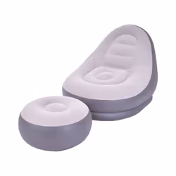 Avenli 88150 2-in-1 Inflatable Deluxe Lounger Lounger Chair & Foot Stool