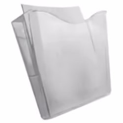 Deflecto Portrait Literature File. Crystal Clear wall-mounted literature holder. suitable for storing A4 documents upright. C ...