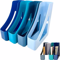 Deflecto Cool Breeze A4 Magazine Files Deep Blue and Aqua (Pack 4) - C