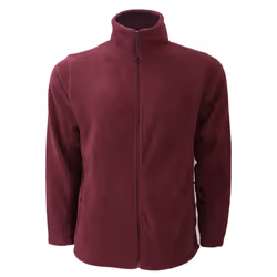 Russell Mens Full Zip Outdoor Fleece Jacket - 3XL, Burgundy