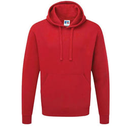 Russell Colour Mens Hooded Sweatshirt / Hoodie - XS, Classic Red