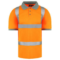 Dickies High Visibility Short Sleeve Orange Mens Safety Work Polo Shirt SA22075 ORANGE (UK ) - M
