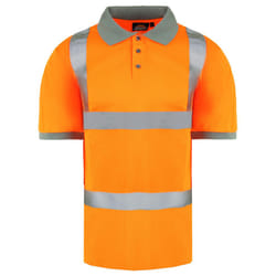 Dickies High Visibility Short Sleeve Orange Mens Safety Work Polo Shirt SA22075 ORANGE (UK ) - 2XL