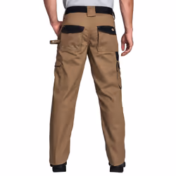 Dickies Mens Two Tone Work Trousers Cargo Multi Pocket Knee Pad Slots - Khaki/Black, 44
