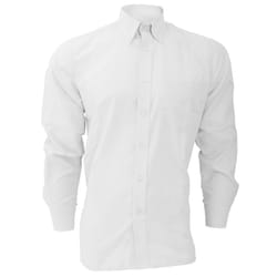 Dickies Long Sleeve Cotton/Polyester Oxford Shirt / Mens Shirts - 15inch, White