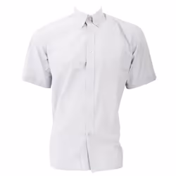 Dickies Short Sleeve Cotton/Polyester Oxford Shirt / Mens Shirts - 15.5inch, White